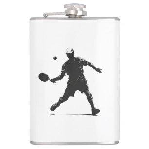 Flasques Joueur de Pickleball Silhouette Sport Design