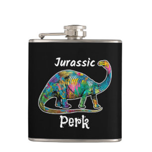 Flasques Jurassic Perk Dinosaure Coloré Noir