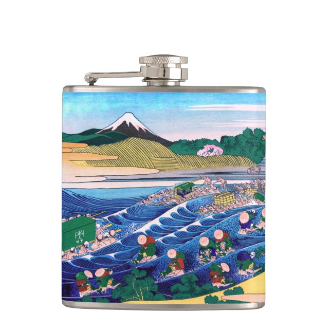 Flasques Katsushika Hokusai - Fuji from Kanaya on Tokaido (Devant)