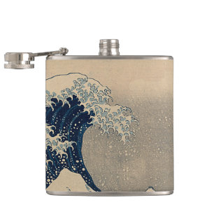 Flasques Katsushika Hokusai. La Grande Vague au large de Ka