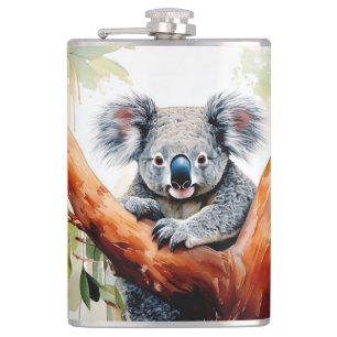 Flasques Koala assise dans un gommier