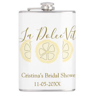 Flasques La Dolce Vita jaune citron enterrement de vie de j