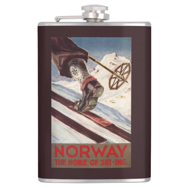 Flasques La Norvège - la maison du ski (Devant)