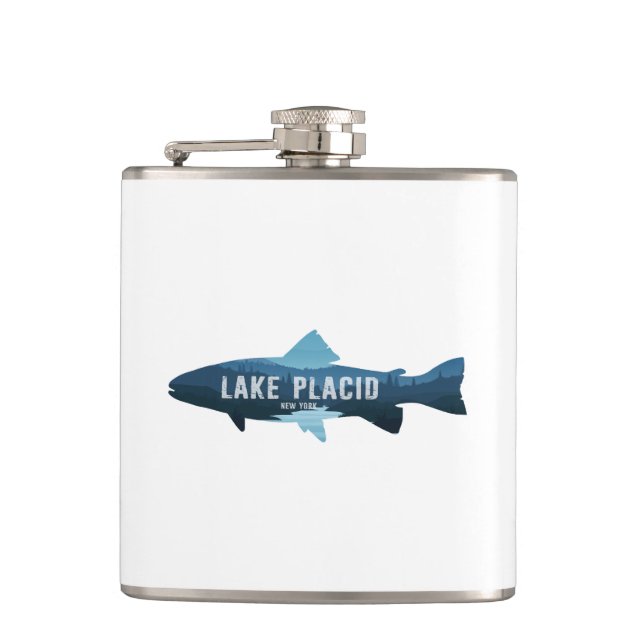 Flasques Lake Placid New York Fish (Devant)