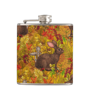 Flasques Lapin d'automne sur ocre