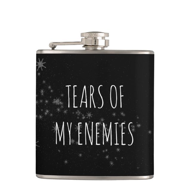 Flasques Larmes de mes ennemis Drôle Rival Cadeau Hip Flask (Devant)