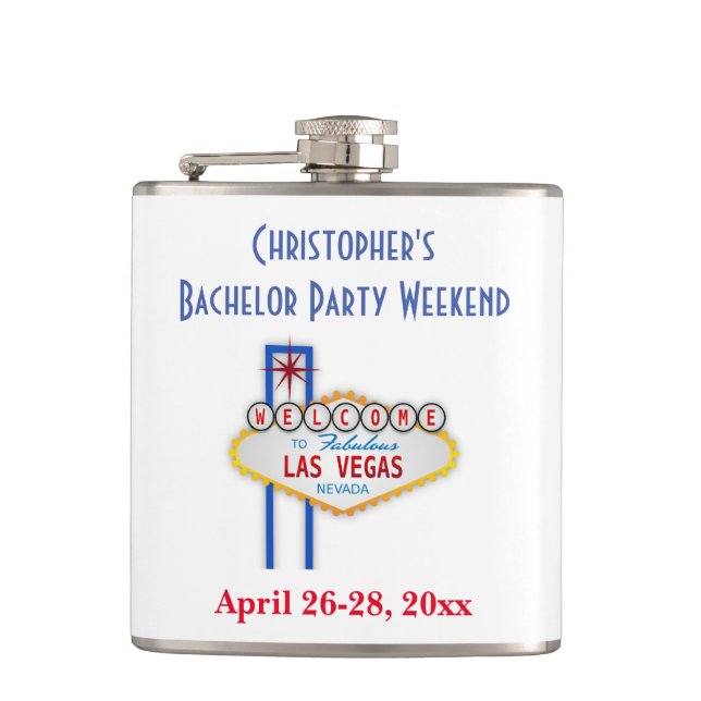 Flasques Las Vegas Bachelor Party Week-end Voyage Favoriser (Devant)