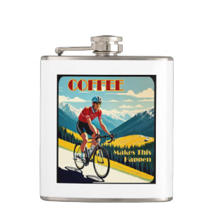 Flasques Le Café Fait Que Cela Se Passe En Cyclisme