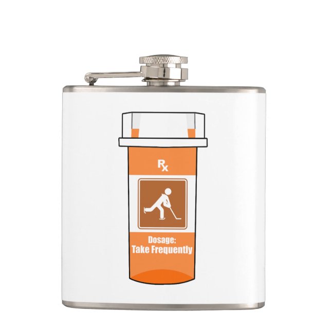 Flasques Le hockey est ma drogue (Devant)
