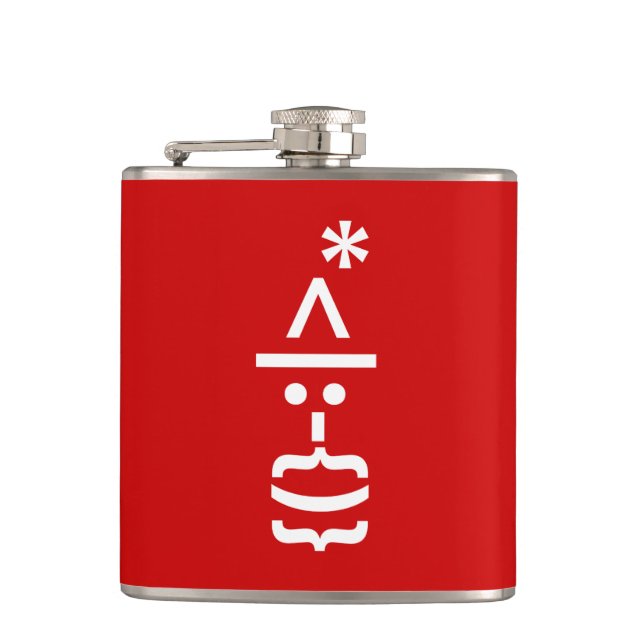 Flasques Le Père Noël avec la barbe Émoticon de Noël (Devant)