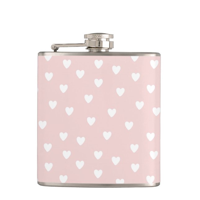 Flasques Le rose roux des coeurs blancs (Devant)