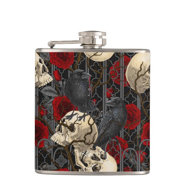 Flasques Le secret de Raven. Illustration gothique sombre e (Devant)