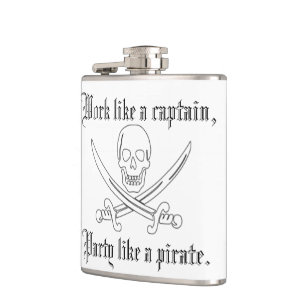 Flasques Le travail comme un capitaine, partie aiment un