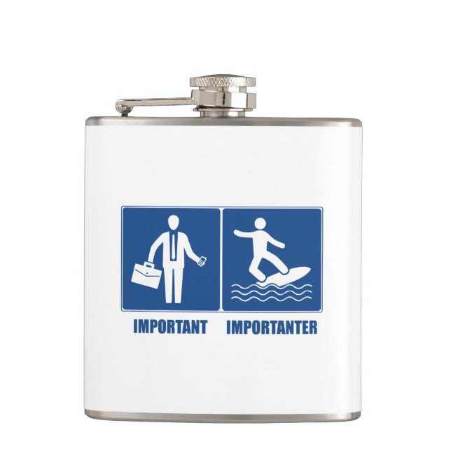 Flasques Le Travail Est Important, Le Surf Est Important (Devant)