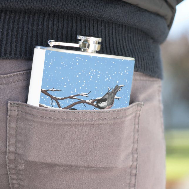 Flasques Les poulets en hiver (In Situ)