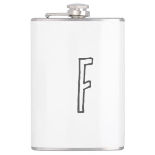 FLASQUES LETTRE INITIALE GRECQUE ET BLANC MONOMOBILE PLAINE