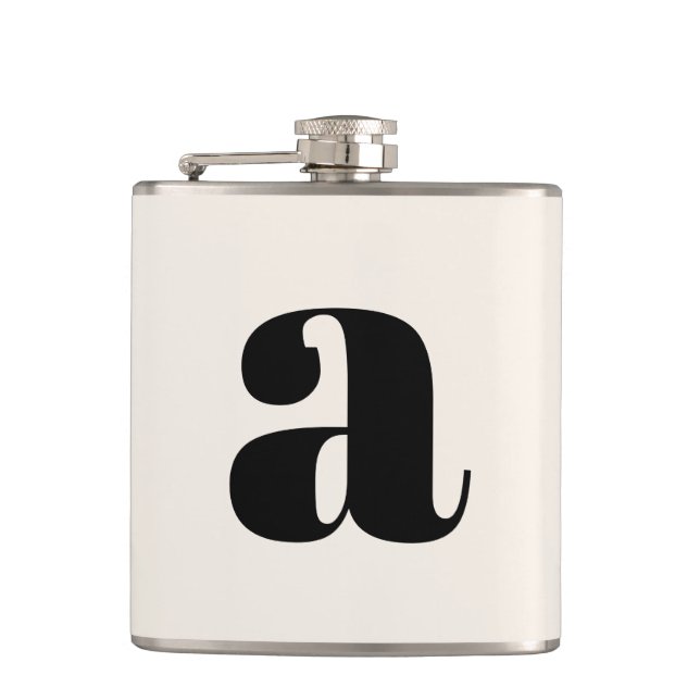 Flasques Lettre Initiale Monogramme Moderne Mariage Gras Bl (Devant)