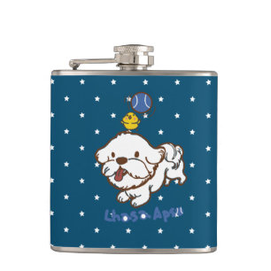 Flasques Lhasa apso bubu et petit poulet guagua