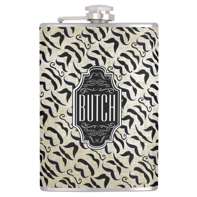 Flasques Lin Texture Arrière - plan sur une Mustach personn (Devant)