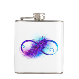 Flasques L'infini avec plume violette