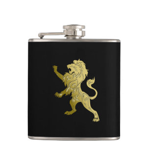 Flasques Lion royal d'or noir