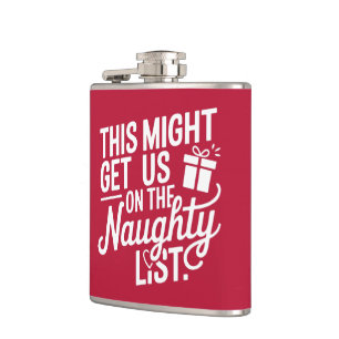 Flasques Liste de Naughty Noël Nom personnalisé