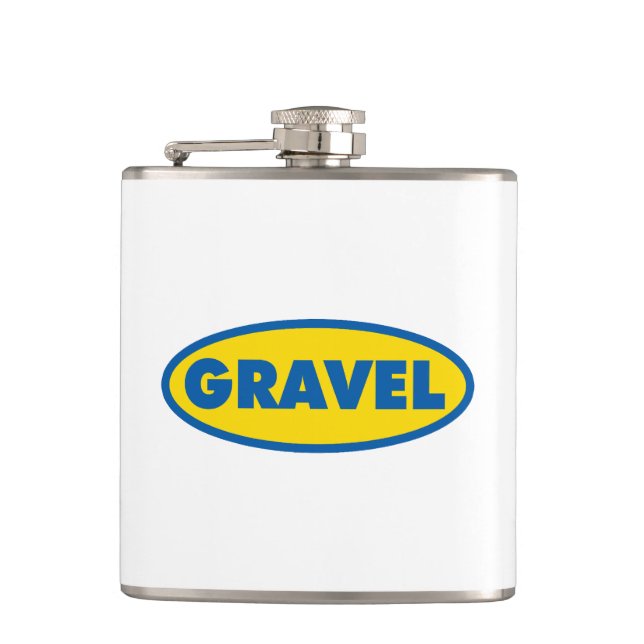 Flasques Logo jaune Gravel Cycling (Devant)