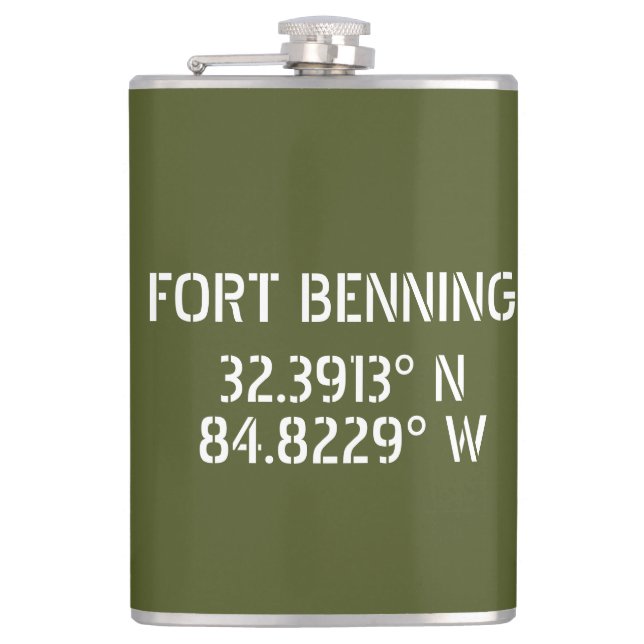Flasques Longitude de la latitude de Fort Benning (Devant)