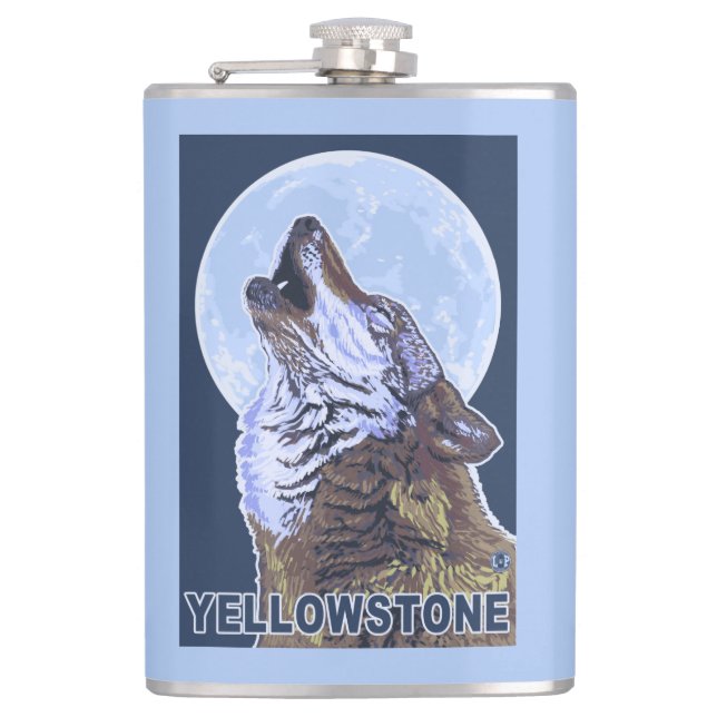 Flasques Loup de YellowstoneHowling (Devant)