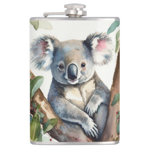 Flasques L'ours de Koala assis dans un gommier