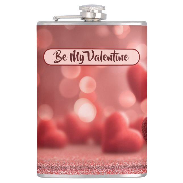 Flasques Love-Filled Be My Valentine Vinyl Wrapped Flask (Devant)
