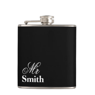Flasques M. Personalized Name Black