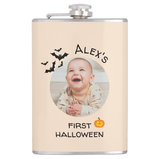 Flasques Ma première bouteille d'Halloween | Photo enfant p (Devant)