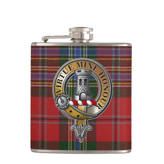 Flasques MacLean Tartan & Badge (Devant)