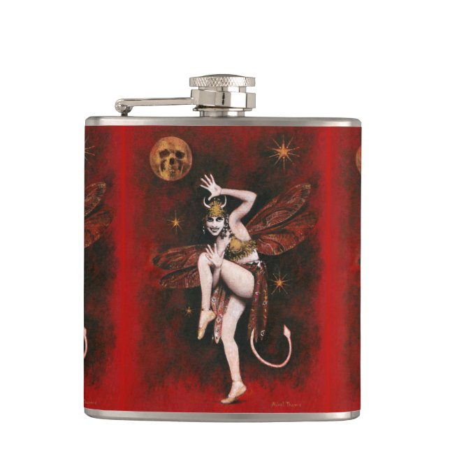 Flasques Madame vintage Flask de diable (Devant)