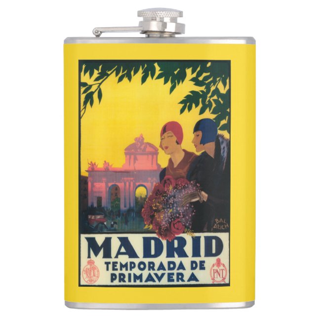Flasques Madrid en affiche promotionnelle de voyage de (Devant)
