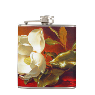 Flasques Magnolia sur Red Velvet Martin Johnson Heade