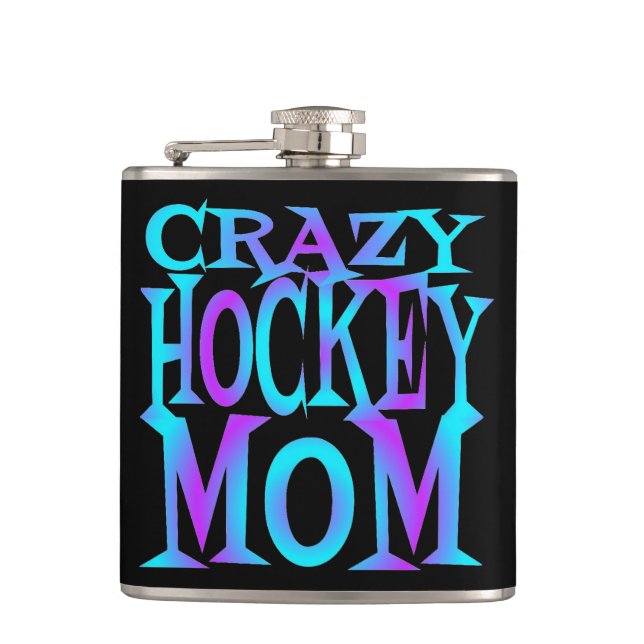 Flasques Maman folle de hockey (Devant)