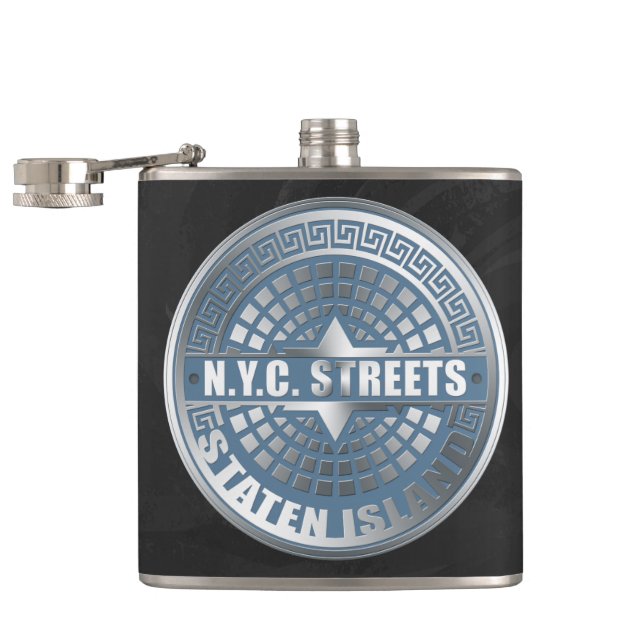 Flasques Manhole Staten Island Blue (Ouvert)