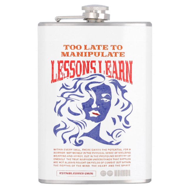 FLASQUES MANIPULATE LESSONS LEARN VINYL WRAPPED FLASK  (Devant)