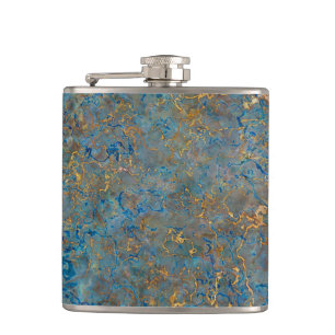 Flasques Marbre bleu et or Lapis Lazuli