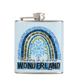 Flasques Marcher dans une Wonderland d'hiver Blue Rainbow