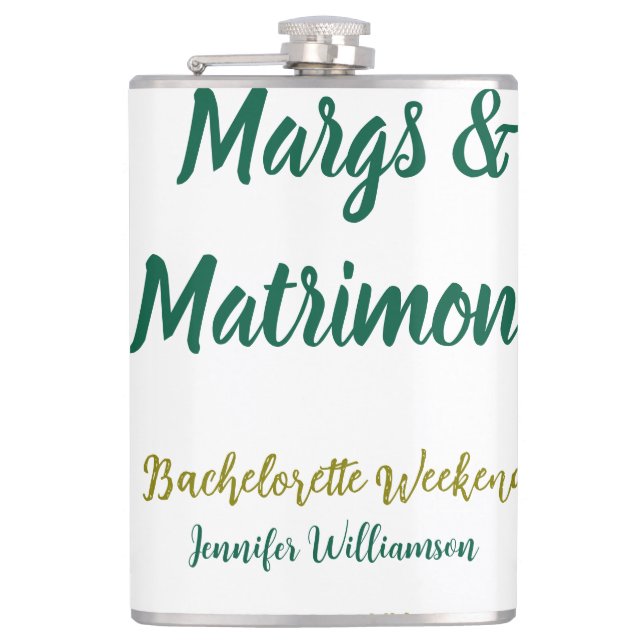 Flasques Margs and matrimony add name date bachelorette par (Devant)