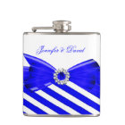 Mariage Engagement Rayure Blanche Bleu Royal