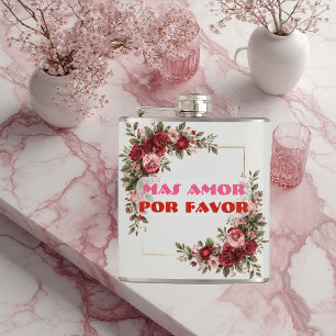 Flasques Mas Amor Por Favor More Love Please Cadre de Rose