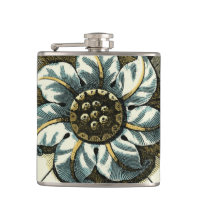Médaillon floral orné sur Arrière - plan bleu clai