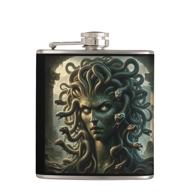 Flasques Medusa Stare de la mort Tête des serpents (Devant)