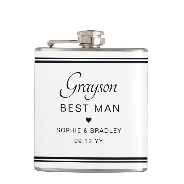 Flasques Meilleur Homme Personnalisé Mariage Personnalisé (Devant)