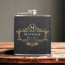 Meilleur homme Vintage noir et or élégant