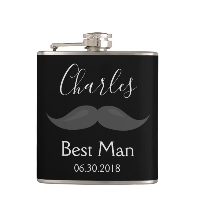 Flasques Meilleur Mariage Homme Favoriser Moustache (Devant)